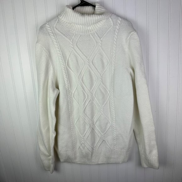 Joseph Abboud Cream Turtleneck Sweater‎ Size Large - Picture 1 of 5